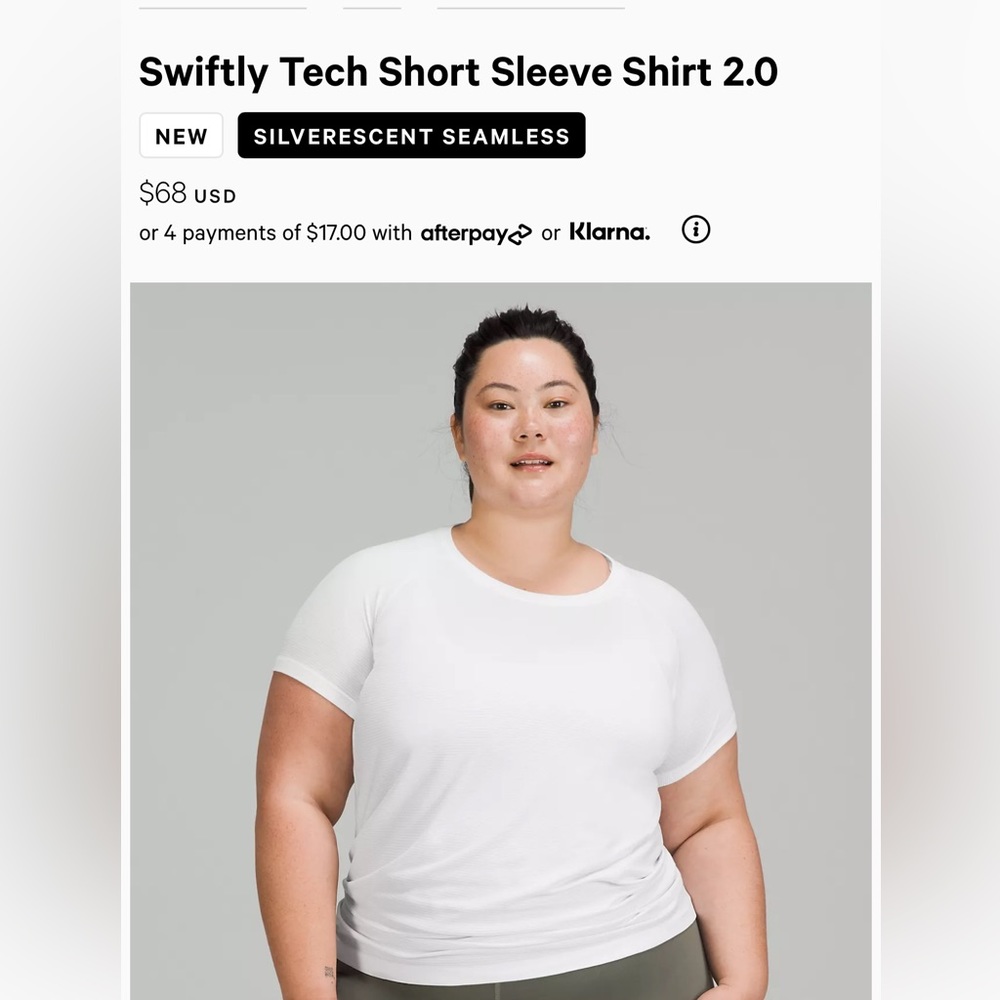 Lululemon White Swiftly Tech Short Sleeve